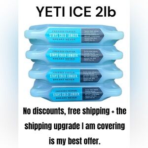 YETI ICE BLOCK Refreezable/Reusable Cooler Ice Pack 2LB | 4 Pack